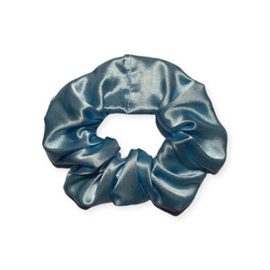 Soybean Scrunchies, “silky baby blue” satin scrunchie, Soft Scrunchies, Gift Scrunchies