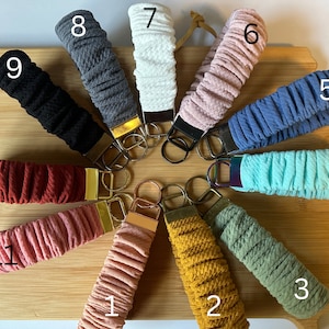 Soybean Scrunchies, “bullet scrunchie key chains” bullet fabric, colorful, key fob