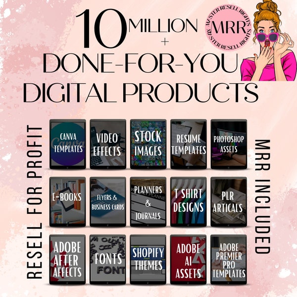 Ultimate Resell Digital Products Bundle Ideal for Passive Income, Private Label Rights & Master Resell Rights (MRR) (PLR)  Digital Products