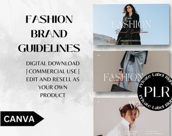 Canva Template | Canva PLR | Commercial Use | Plr template| Fashion Branding Kit | Boutique Branding Set | Fashion Designers Kids