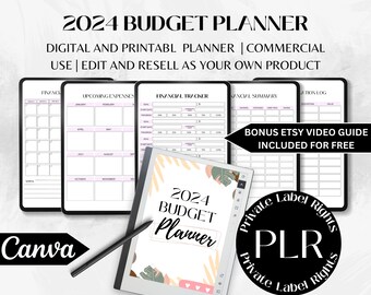 Plr Template | Digital Planner | Finance Tracker | Commercial Licence | Commercial Use | Finance Planner | Plr Budget Planner