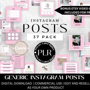 Social Media Templates | Plr Product | Plr Canva Template | Plr Instagram Planner | Facebook Planner | Instagram Templates | Plr Bundle