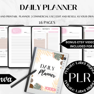 Planer mit Resell-Rechten digitale Planner Vorlage für Canva Workout Tracker Gesundheitstrainer Fitness Journal und personalisierte Trainingspläne