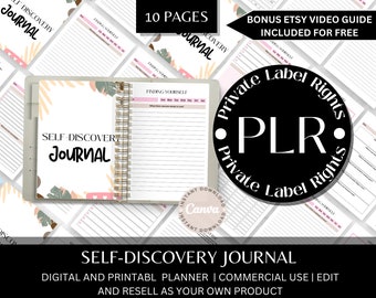 Autoconciencia y crecimiento / Plantilla Canva / Plr Spiritual Shadow Work Canva Journal / Derechos de reventa / Uso comercial