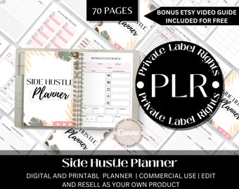 Side Hustle | Resell Rights | Plr Ebook Selling Digital Products | Commercial Use | Digital Planner | Editable Ebook Canva | Business Ideas