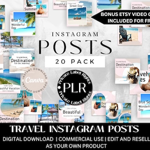 Instagram Templates | Plr Instagram Planner | Master Resell Rights | Social Media Templates | Instagram Feed | Canva Templates