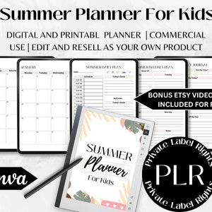 Plr Digital Planner | Plr Planner Templates | Done For You And Ready To Resell | Sell On Etsy | Notion Templates | Resell Rights