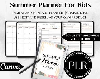 Agenda numérique Plr | Modèles de planificateur Plr | fait pour vous et prêt à revendre | Vendre sur Etsy | Modèles de notions | Droits de revente