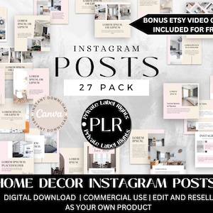 Social Media Templates | Plr Canva Template | Plr Instagram Posts | Plr Instagram Planner | Instagram Templates | Reel Cover | Plr Bundle