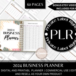 Business Planner | Content Planner | Resell rights | PLR Planner | Printable Pdf | Digital Planner | Daily Planner | Start a business