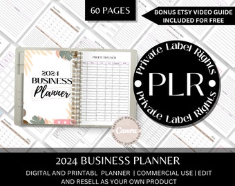 Planificateur d'affaires | Planificateur de contenu | Droits de revente | Planificateur DPP | PDF imprimable | Agenda numérique | Agenda quotidien | Démarrer une entreprise