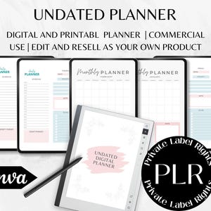 Commercial Use | Plr Planner | Editable Canva Templates | Resell Planners | Master Resell Rights | Canva Planner | DIGITAL PLANNER