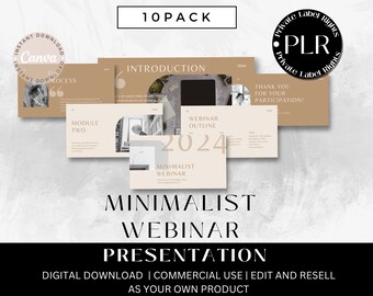 Webinar Template | Canva Presentation | Plr Course Creator Template | Social Media Course Template | Canva Course Template