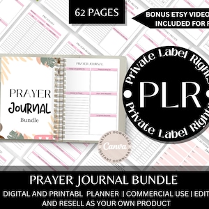 Plr Prayer Journal | Commercial Resell Rights License | Canva Template | Plr Digital Journal | Commercial Use Journal | Plr Ebooks