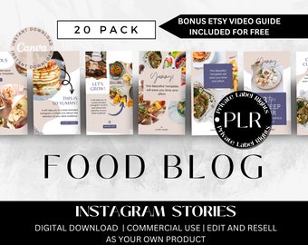 Food Instagram Story | Engagement Booster | RESELL RIGHTS | Canva Templates | Healthy Eating Recipe Branding | Social Media Marketing