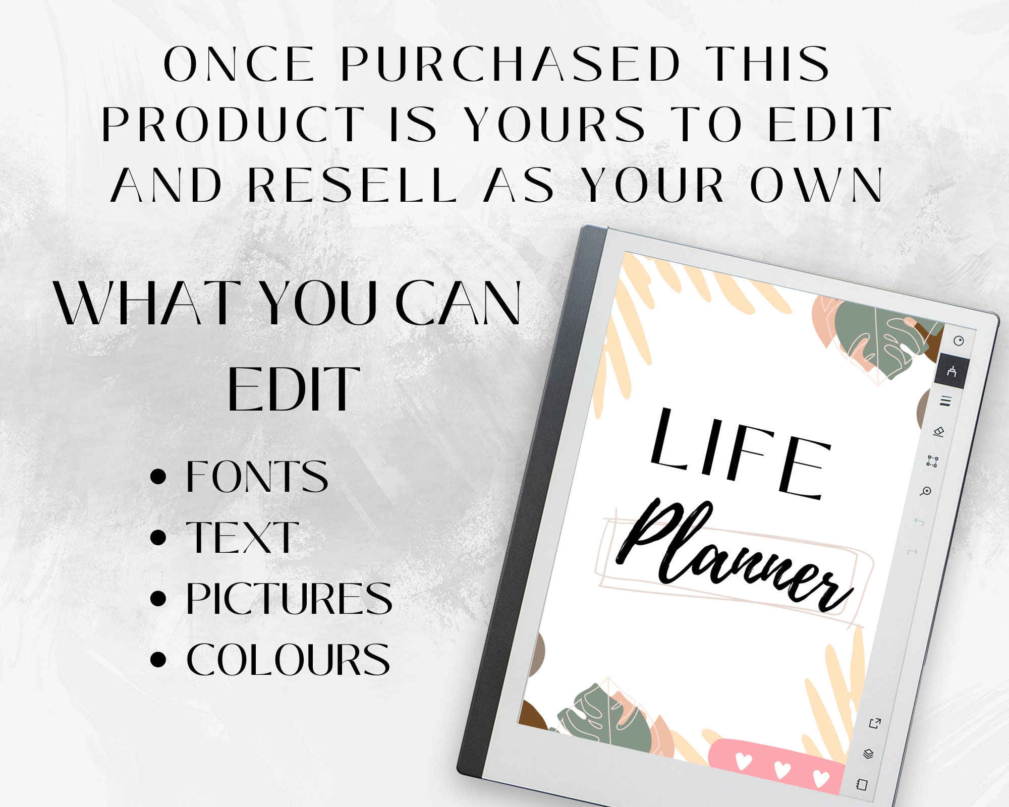 Life Planner | Plr Canva Template | Canva Commercial Use Editable ...