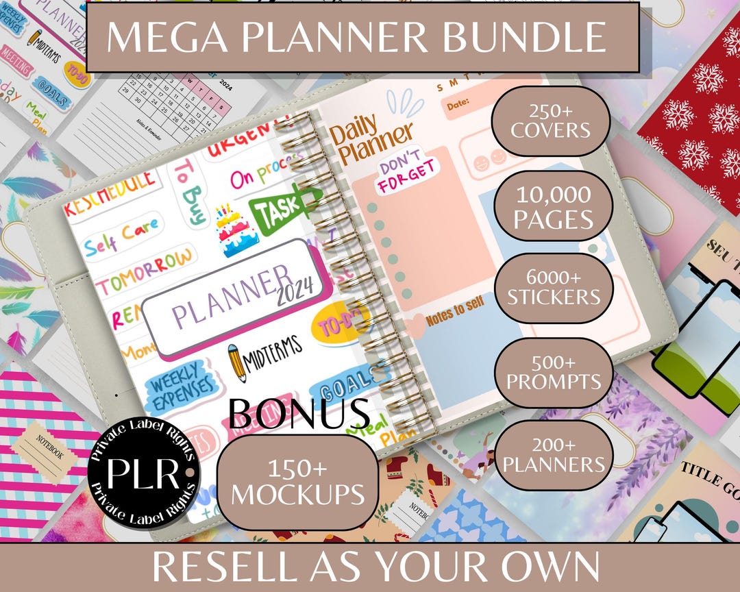 PLR Planner Bundle | Resell Planner | Plr Journal | White Label ...