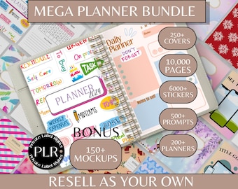 PLR Planner Bundle | Resell Planner | Plr Journal | White Label | Digital Journal | Done For You Digital Products | Canva Template |
