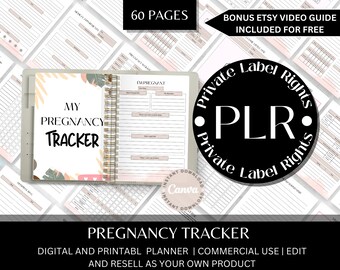 Pregnancy tracker| Resell Rights | PLR Canva Template | Pregnancy Diary | Baby bump tracker | Bump To Baby | New mother gift