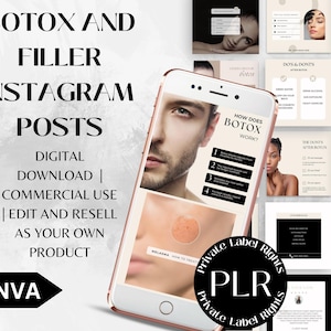 Botox Templates | Medspa Template | Medical Spa Instagram | Filler Posts | Skincare Posts | Medspa Social Media Post Canva | Nurse Injector