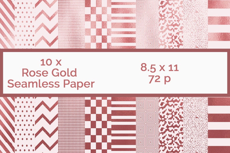 Rose Gold Rose gold Digital Paper Pack Fabric Basic Seamless Surface Pattern Polka Dot Digital Paper Summer Planner Stickers