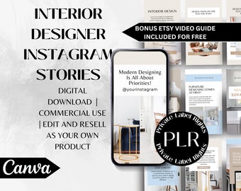 Interior Design | Real Estate | Social Media Posts | Social Media Templates | Figma Template | Canva Template | Mood Board | Resell rights