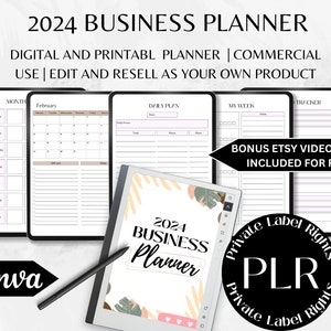 Business Planner | Content Planner | Resell rights | PLR Planner | Printable Pdf | Digital Planner | Daily Planner | Start a business