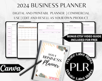 Planificateur d'affaires | Planificateur de contenu | Droits de revente | Planificateur DPP | PDF imprimable | Planificateur numérique | Planificateur quotidien | Commencer une affaire