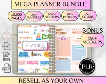 PLR Planner Bundle | Resell Planner | Plr Journal | White Label | Digital Journal | Done For You Digital Products | Canva Template |