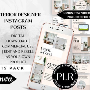 Social Media Templates | Plr Instagram Posts | Facebook Planner | Instagram Feed | Plr Instagram Planner | Plr Canva Template