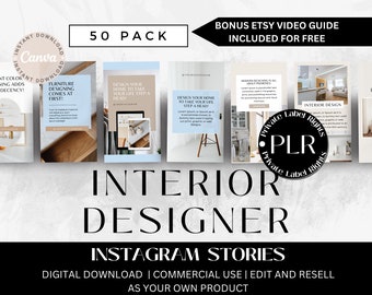 Interior Design | Real Estate | Social Media Posts | Social Media Templates | Figma Template | Canva Template | Mood Board | Resell rights