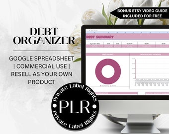 Debt Snowball Calculator, Spreadsheet Google Sheets, Digital Debt Payment Tracker Debt Payoff Snowball Method Planner, RESELL RIGHTS