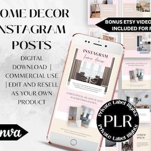 Social Media Templates | Plr Canva Template | Plr Instagram Posts | Plr Instagram Planner | Instagram Templates | Reel Cover | Plr Bundle