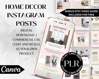 Social Media Templates | Plr Canva Template | Plr Instagram Posts | Plr Instagram Planner | Instagram Templates | Reel Cover | Plr Bundle