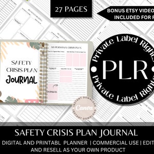 CRISIS AND SAFETY Planer | Seelische Gesundheit Krisenplan | Krisensicherheitsplan | Weiterverkaufsrechte | Schulratgeber | plr Vorlage