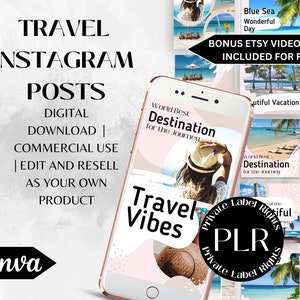 Instagram Templates | Plr Instagram Planner | Master Resell Rights | Social Media Templates | Instagram Feed | Canva Templates