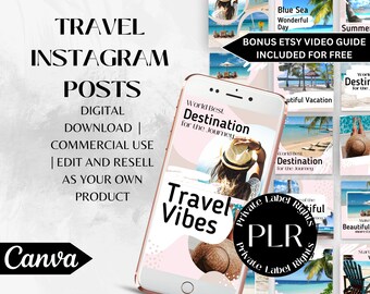 Instagram Templates | Plr Instagram Planner | Master Resell Rights | Social Media Templates | Instagram Feed | Canva Templates