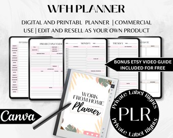 Plr Canva Template | Commercial Use Planner | Digital Journal |  Resell Rights | Student Planner | Student Notion Template | vision planner