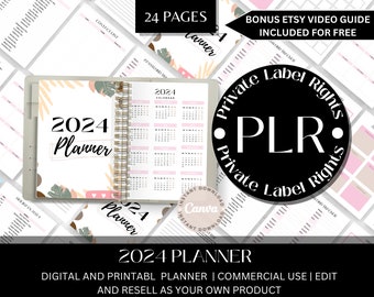 Agenda numérique Plr | Modèles de planificateur Plr | fait pour vous et prêt à revendre | Vendre sur Etsy | Modèles de notions | Droits de revente