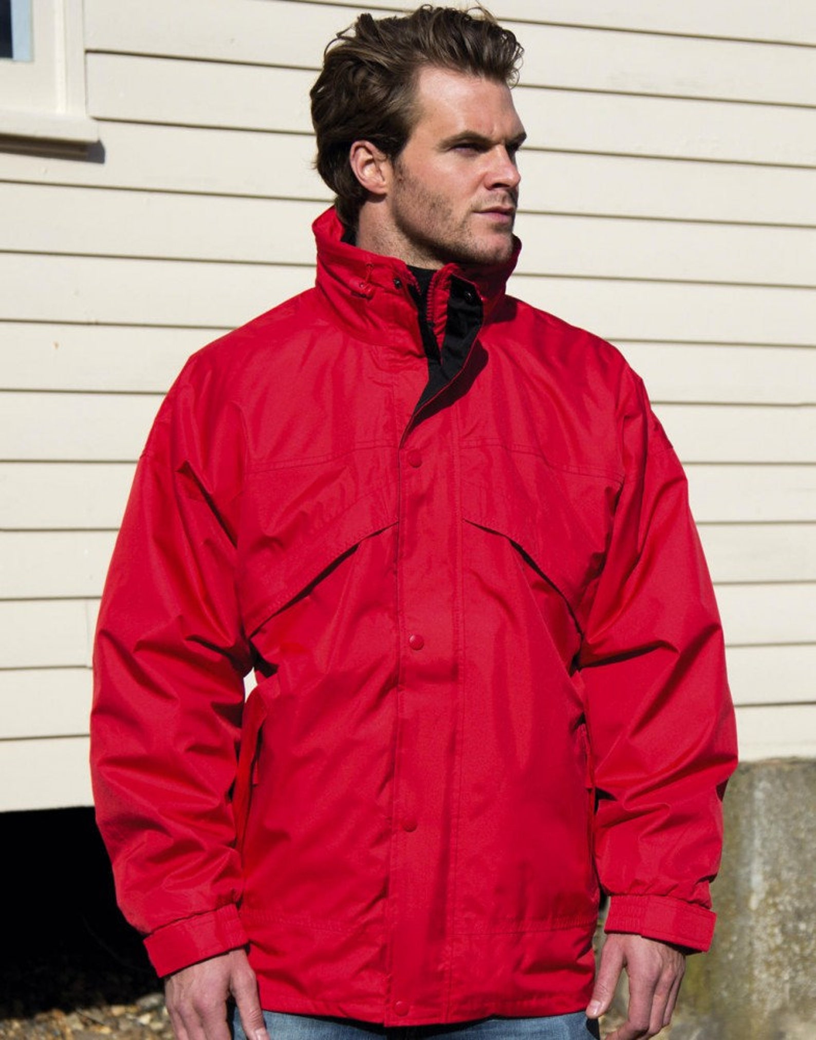 Men's 3 in 1 Red Jacket Jacket with Fleece Waterproof Zip | Etsy