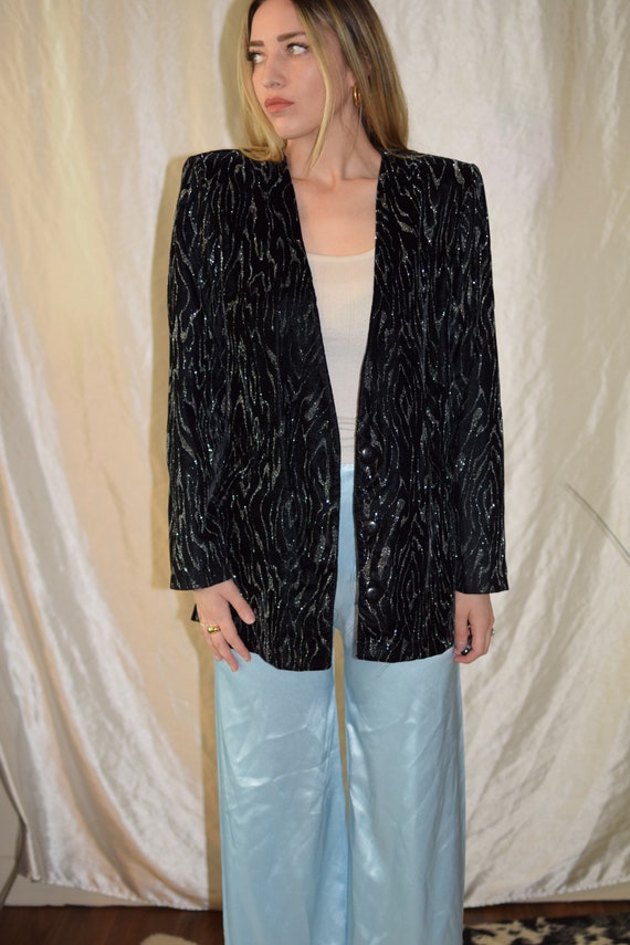 Vintage 80s sequins sparkly blazer