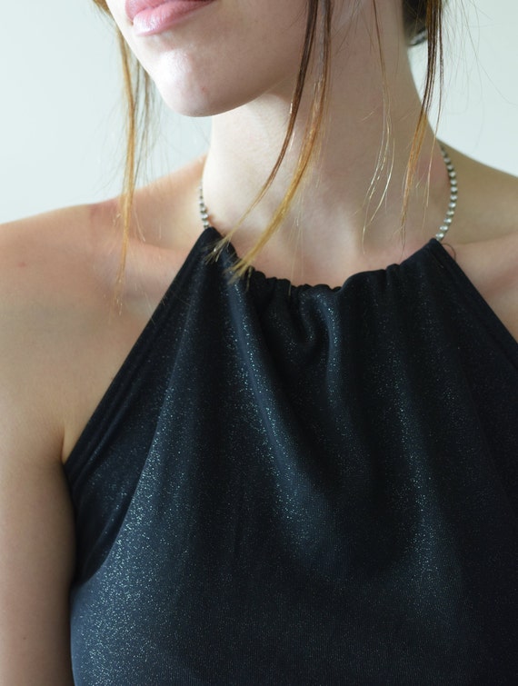 sparkle halter top 70s vintage