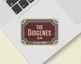 The Diogenes Club Vintage Sticker – Sherlock Holmes – Fictional Places Travel Stickers – Matte Vinyl Sticker