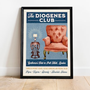 Sherlock Holmes Diogenes Club Vintage Retro Print – Sherlock Art – Unframed Print