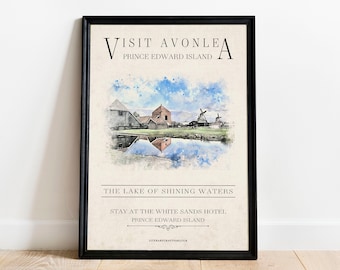 Avonlea Travel Print – Anne of Green Gables Art Print – Fictional Travel Print – Unframed Print