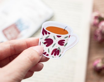 Sticker tasse de thé – Sticker Kindle – Sticker découpé – Amoureux des livres