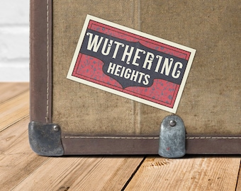 Wuthering Heights Vintage Sticker – Vinyl Sticker – Fictional Places Travel Stickers