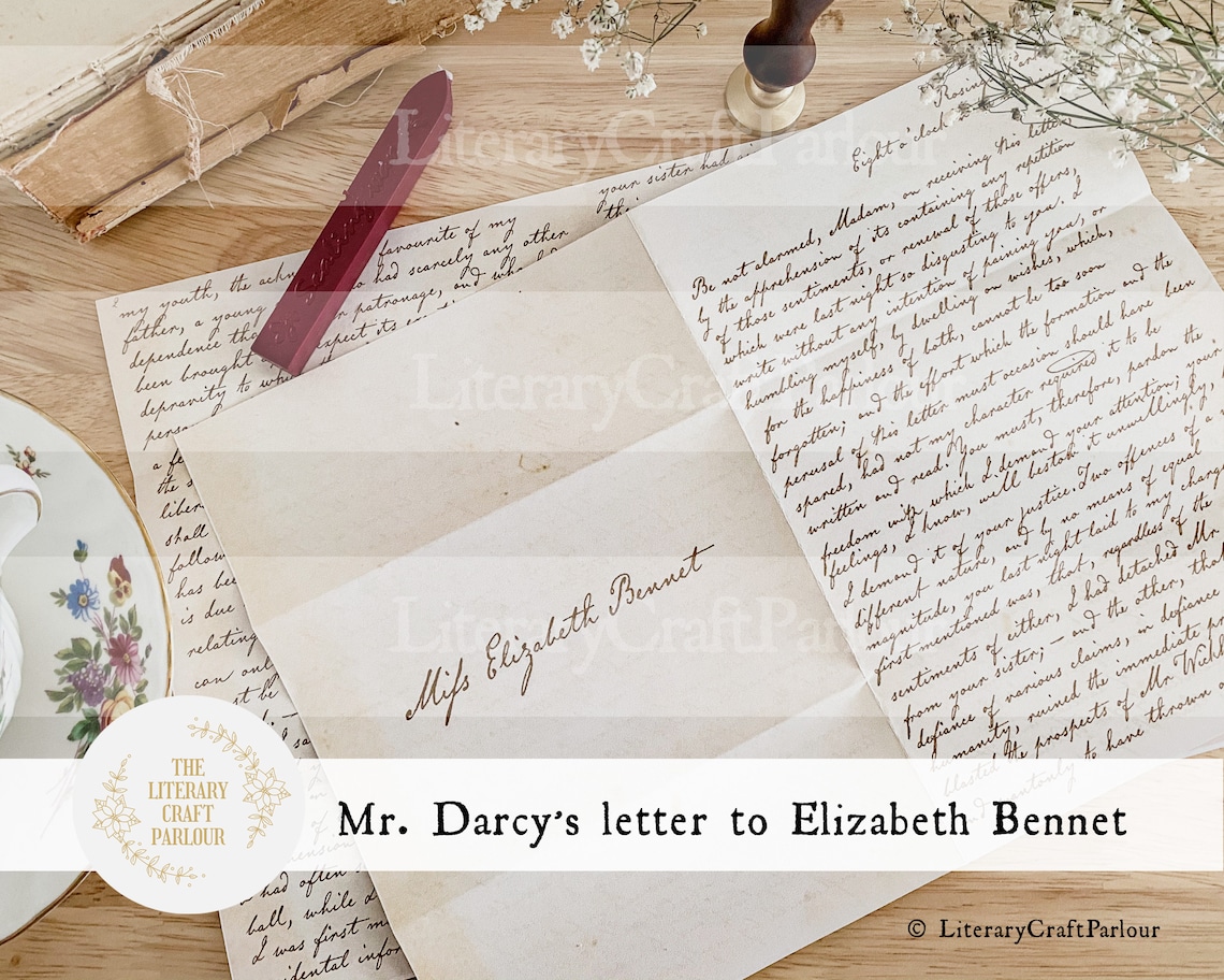 Mr Darcy's Letter To Elizabeth Pride and Etsy