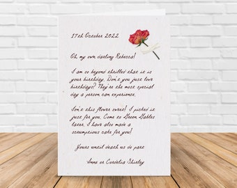 Personalised Anne of Green Gables Birthday Card – Letter From Anne Shirley – Literary Cards