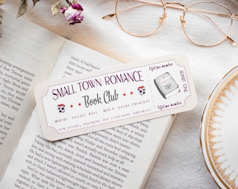 Small Town Romance Ticket Bookmark – Book Lover Gift